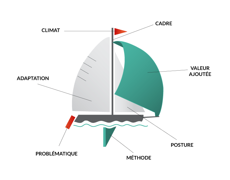 Métaphore des 7 compétences d'animation en Codéveloppement